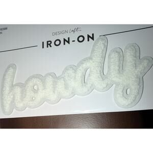HOWDY Western Embroidered Iron On Patch New In Package Design Loft Hobby Lobby